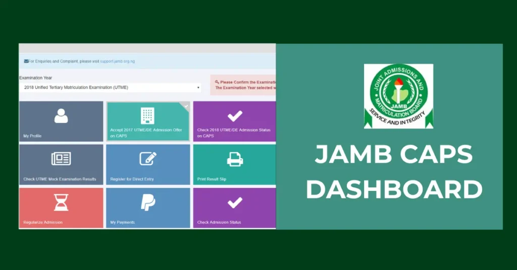 JAMB CAPS 2026/2027 Portal Login for UTME and DE Candidates